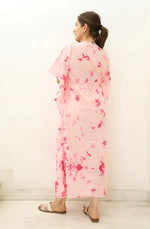 Contemporary Tie Dye Organic Cotton Ankle Length Kaftan