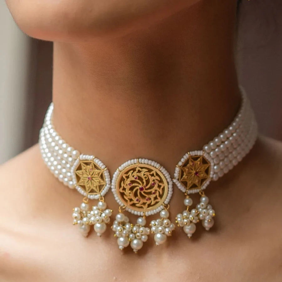 Vrinda Pearl Necklace