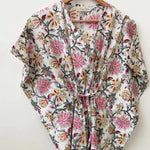 WildFlower Hand Block printed Ankle length kaftan