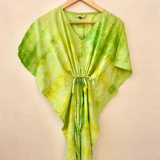 Swish tie dye ankle length kaftan