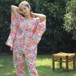 Cotton Daytime Hand Block printed Kaftan Jammies