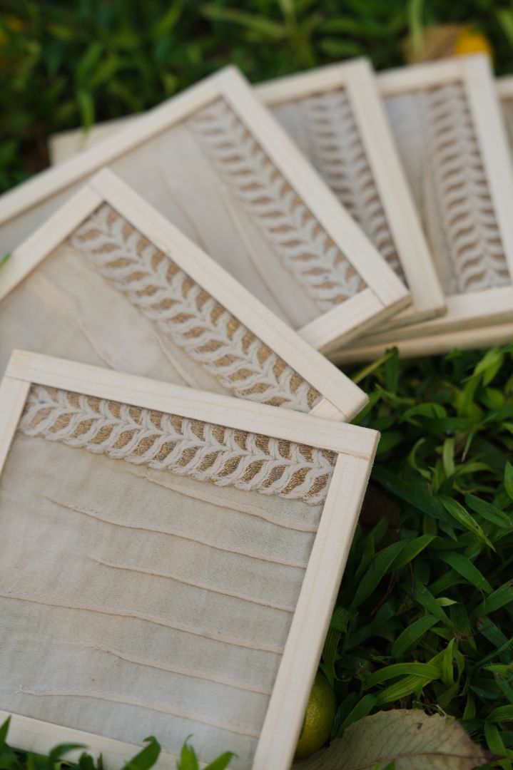 Alabaster Handwoven Coasters - Set of 2 pcs