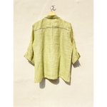 Green Linen Embroidered Shirt