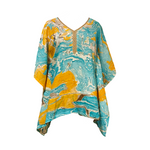 Marble Print Linen Kaftan