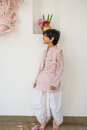 Pink Blossom Kurta Set