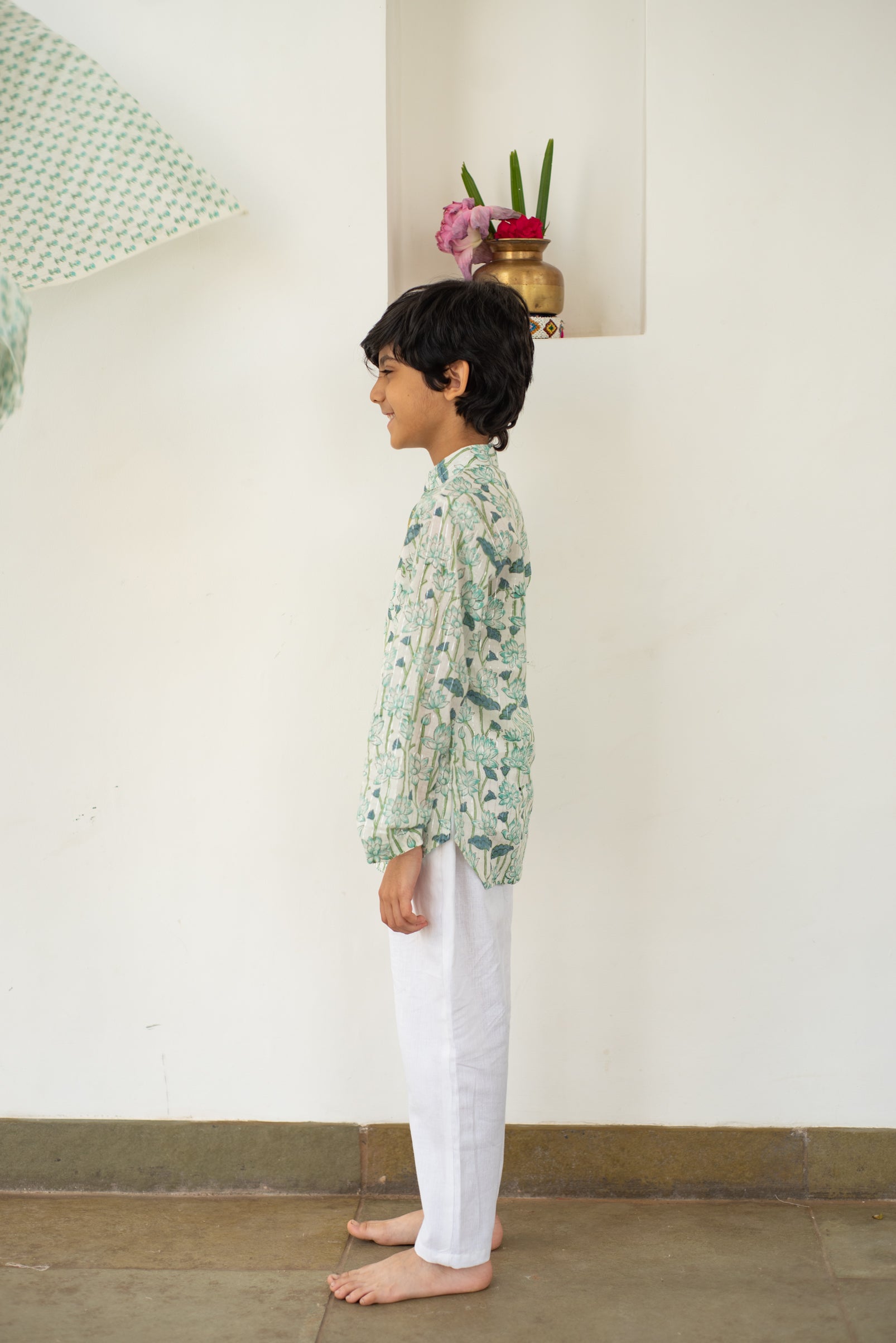 Blue Lotus Bloom Kurta Set