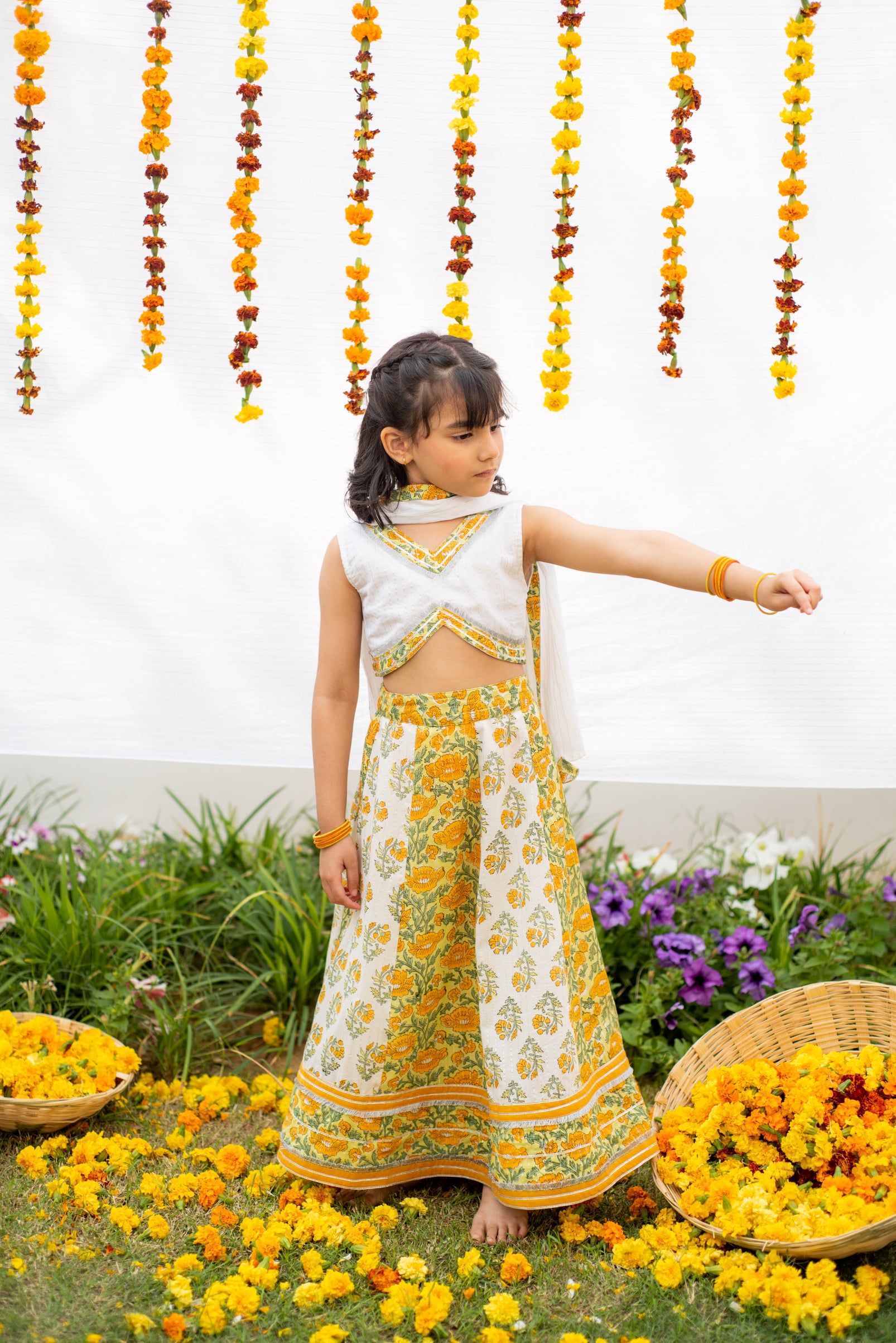 Marigold Lehenga Set