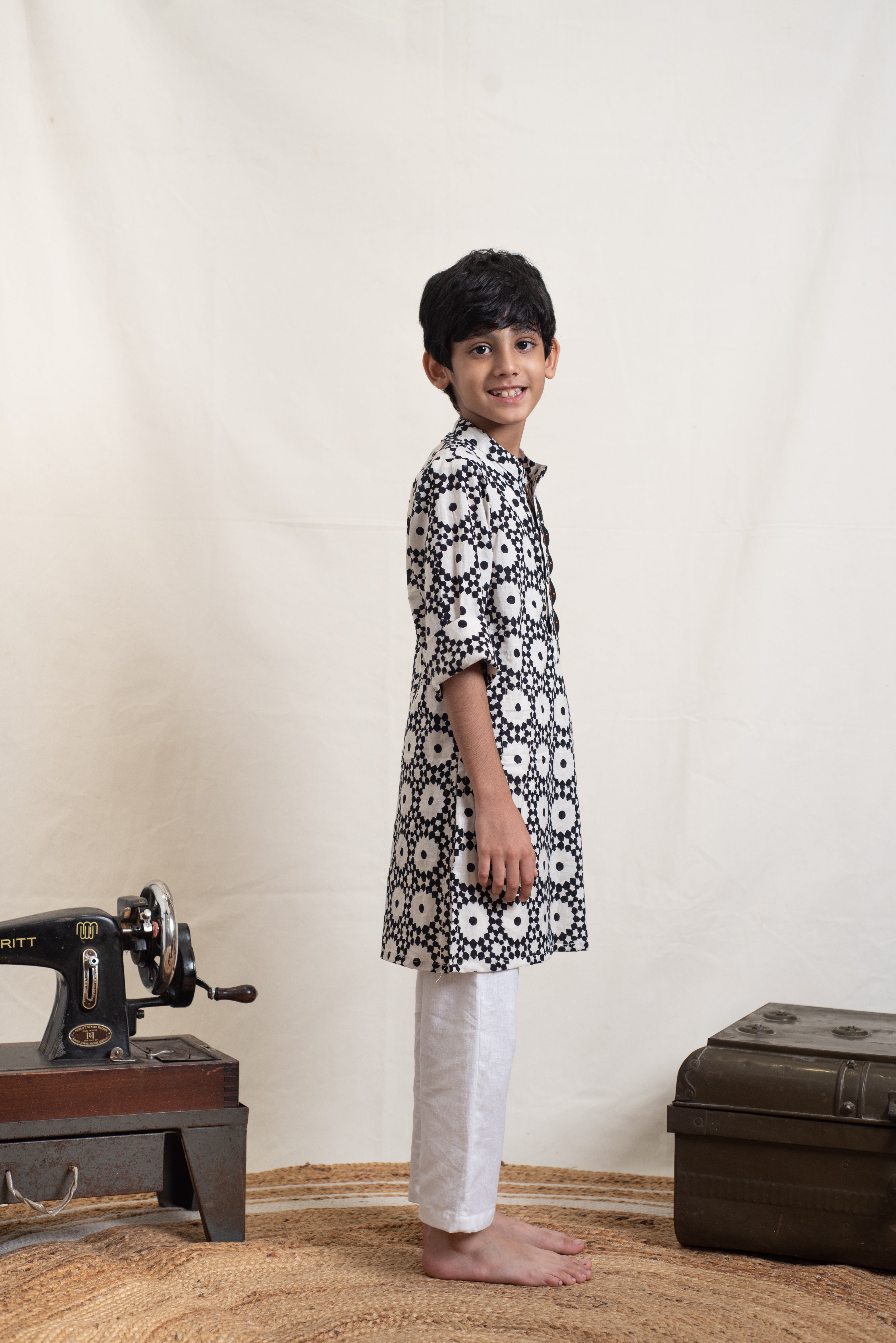 Monochrome Kurta Set