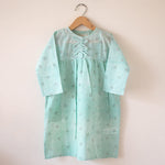 Nightgown in party in the sea hand block print