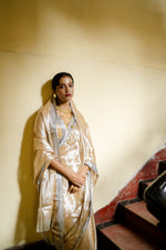 Her Highness I Handwoven Mulberry silk tissue saree