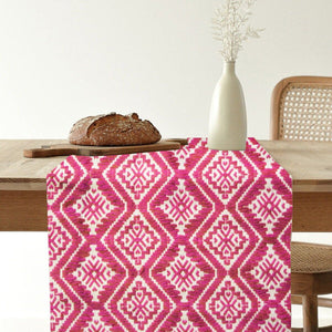 Red Floral Printed Table Runner