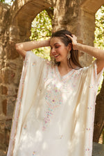 White Embroidered Kaftan