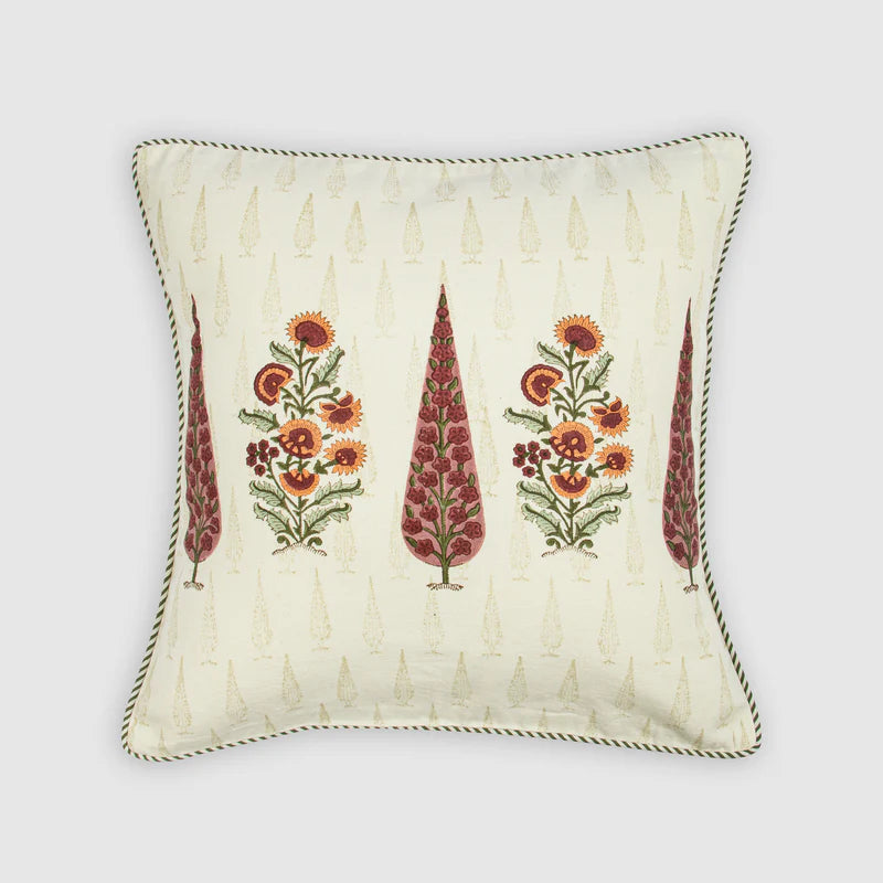 AZALEA BLOCK PRINTED CUSHION COVER