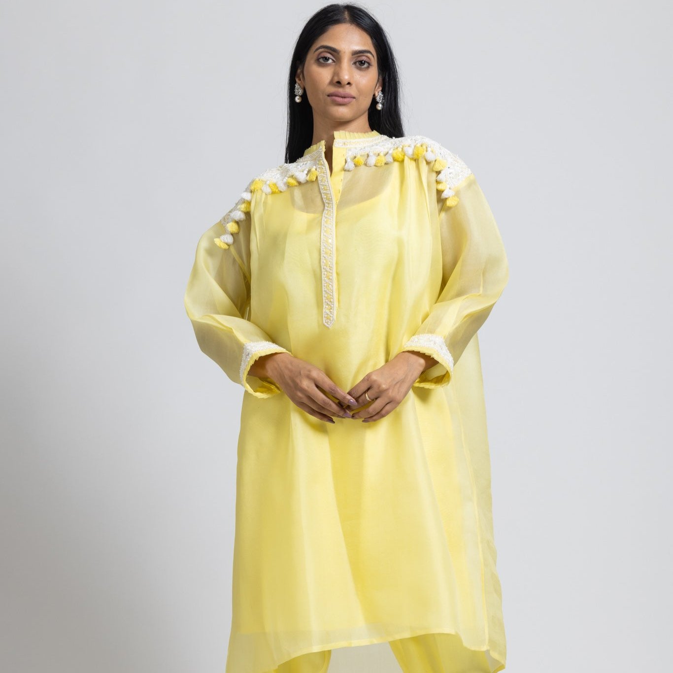 Lemon Green Kurta with Pant Set