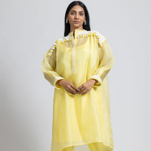 Lemon Green Kurta with Pant Set