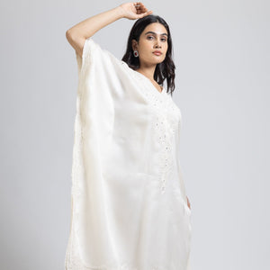 White Embroidered Kaftan