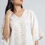 White Embroidered Kaftan