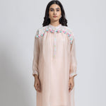 Peachy Pink Kurta with Pant Set