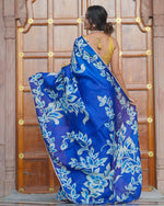 Neel Pushp Batik Saree