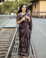 Veda Ajrakh Saree