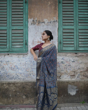 Raaga Ajrakh Saree