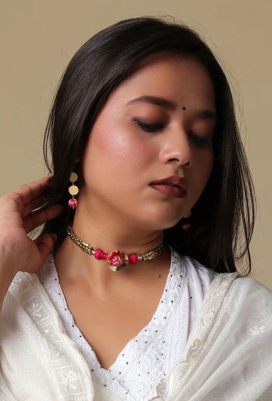 Tara Pink and Green Necklace