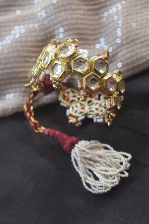 HONEYCOMB RED POCHI LUMBA BRACELET