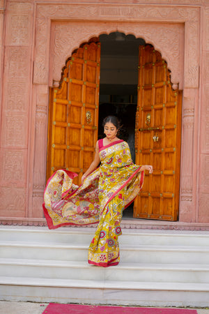 Baghaan Kalamkari Saree