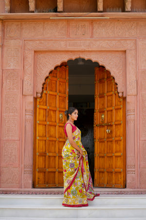 Baghaan Kalamkari Saree